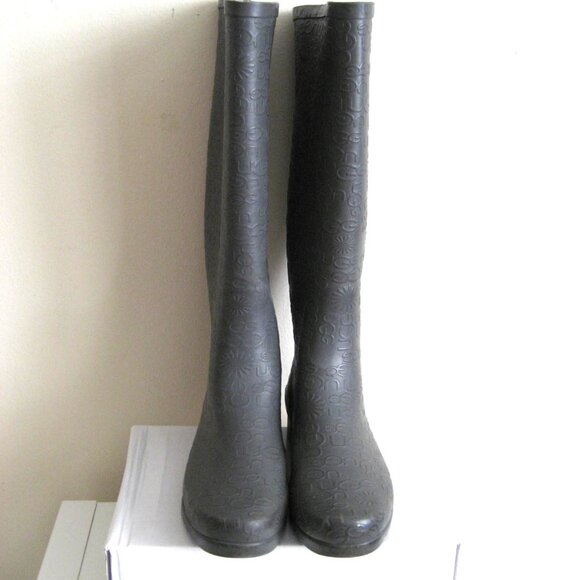 UGG Wilshire Tall Embossed Rainboots #3386, Gray, Size 7 - Picture 5 of 11